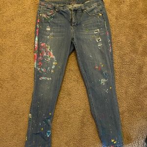 Melissa McCarthy Seven7 Paint Splatter jeans